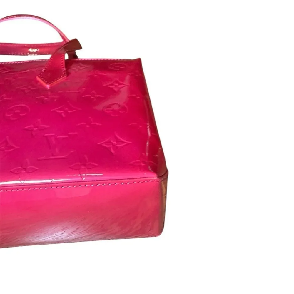 LOUIS VUITTON Rose Pop Vernis LV Monogram Leather Wishire PM Bag Auth RARE Ex+++